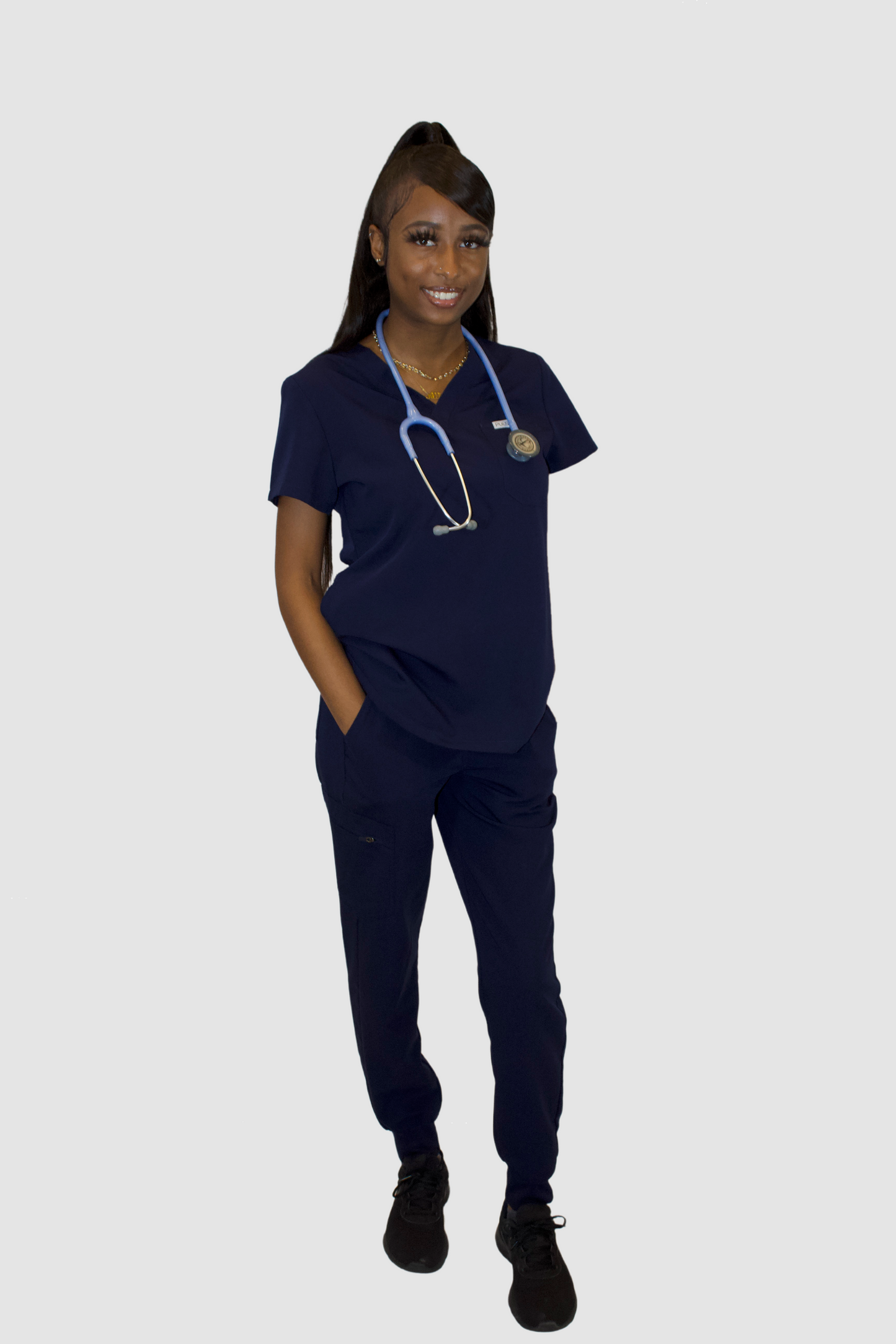 Navy Scrub Top