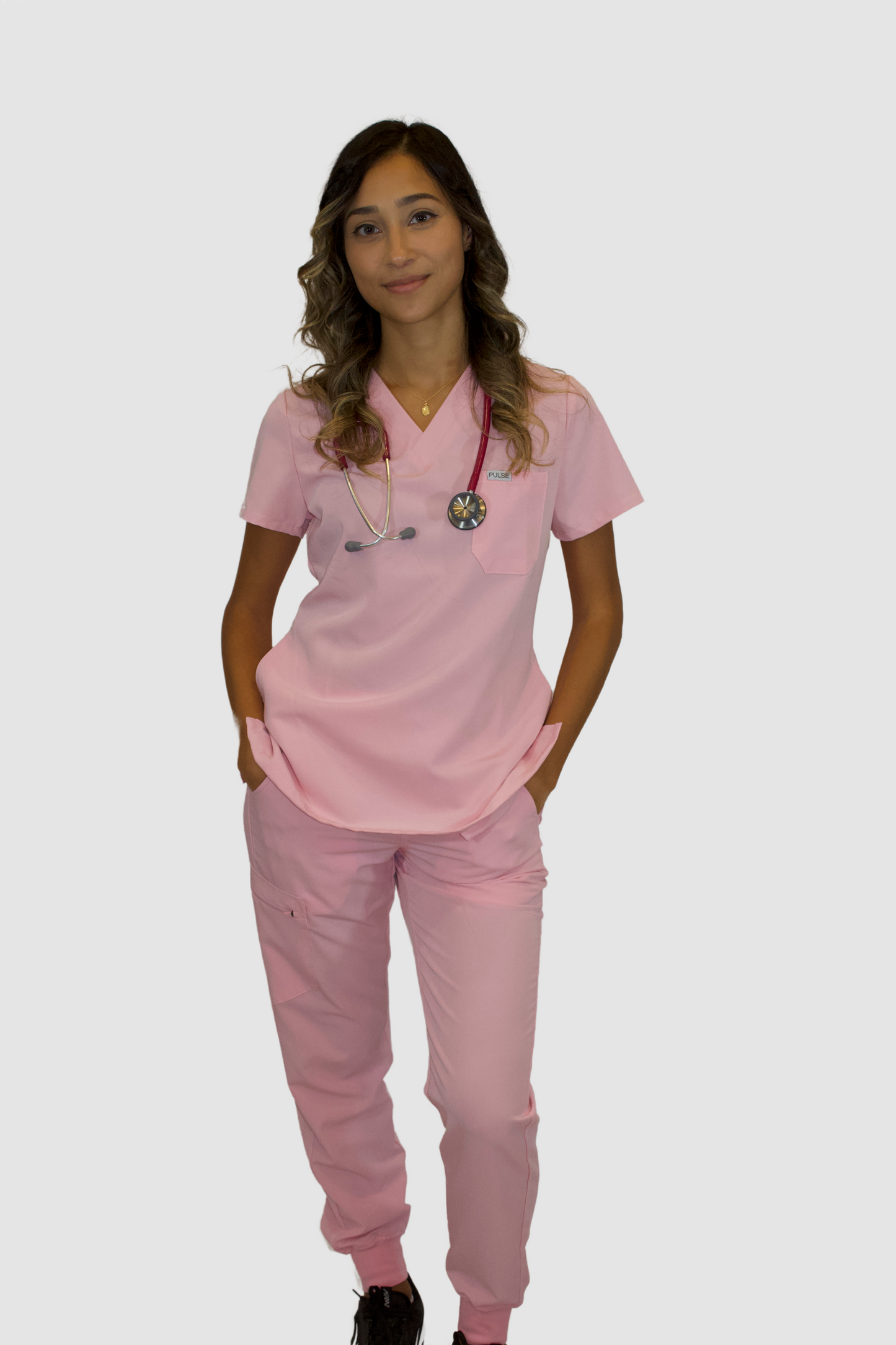 Light Pink Scrub Top