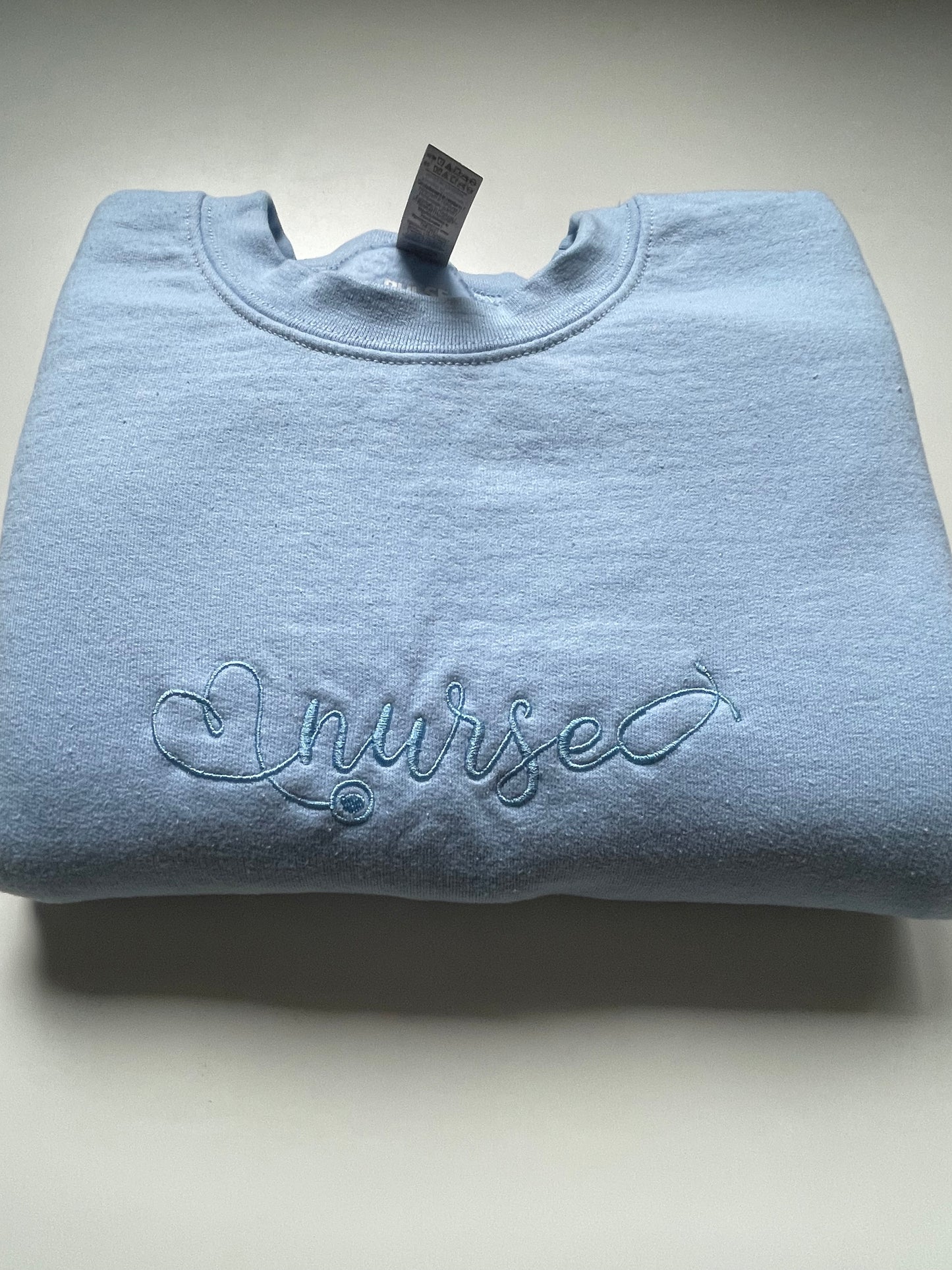 Nurse Stethoscope Embroidered Crewneck